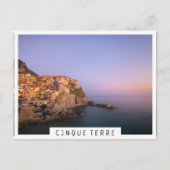 Zonnetijd over het dorp Manarola in Cinque Terre Briefkaart (Voorkant)
