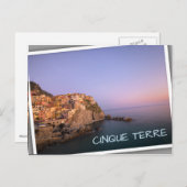 Zonnetijd over het dorp Manarola in Cinque Terre Briefkaart (Voorkant / Achterkant)