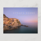 Zonnetijd over het dorp Manarola in Cinque Terre Briefkaart (Voorkant)