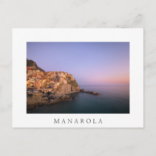 Zonnetijd over het dorp Manarola in Cinque Terre Briefkaart