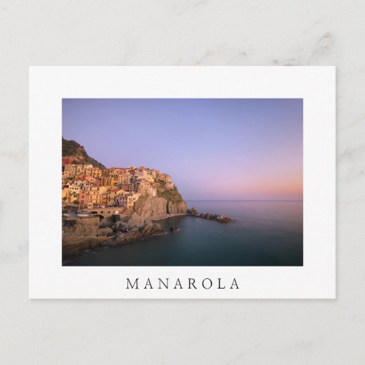 Zonnetijd over het dorp Manarola in Cinque Terre Briefkaart (Voorkant)