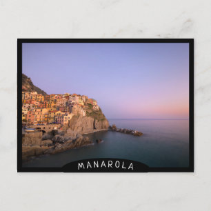 Zonnetijd over het dorp Manarola in Cinque Terre Briefkaart