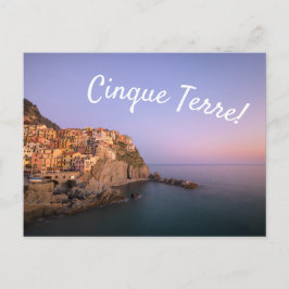 Zonnetijd over het dorp Manarola in Cinque Terre Briefkaart