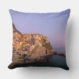 Zonnetijd over het dorp Manarola in Cinque Terre Kussen