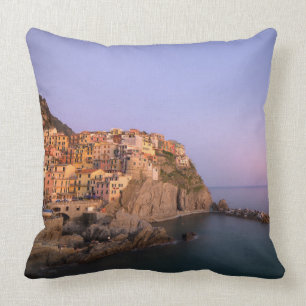 Zonnetijd over het dorp Manarola in Cinque Terre Kussen