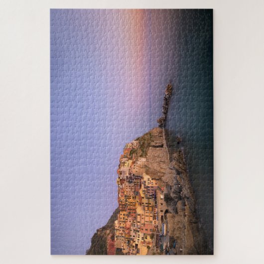 Zonnetijd over het dorp Manarola in Cinque Terre Legpuzzel (Verticaal)