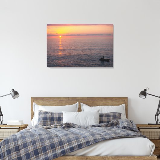 Zonnetijd over het middellandse-zeegebied. canvas afdruk (Insitu (Slaapkamer))
