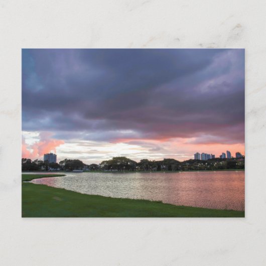 Zonnetijd over het park briefkaart (Voorkant)