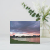 Zonnetijd over het park briefkaart (Staand voorkant)