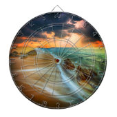 Zonnetijd over het Zee dartboard Dartbord (Voorkant)