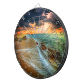 Zonnetijd over het Zee dartboard Dartbord (Voorkant Rechts)