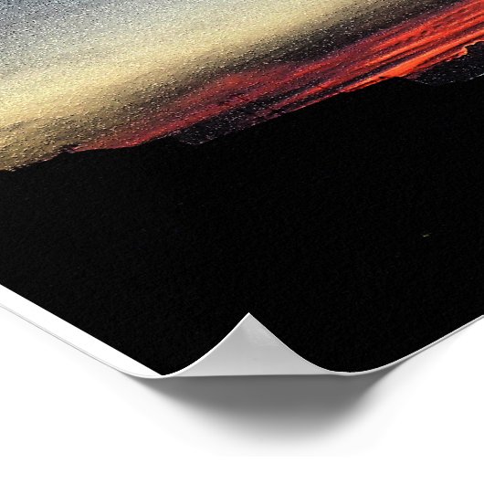 Zonnetijd over het zee in Aberystwyth Poster (Hoek)