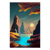 Zonnetijd over het zee perfect poster (Voorkant)