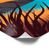 Zonnetijd over het zee perfect poster (Hoek)