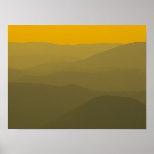Zonnetijd over West Virginia Alleghenies Poster (Voorkant)