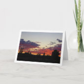 Zonnetijd rond de boom Silhouette Kaart (Voorkant)