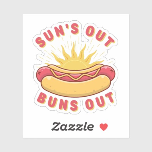 Zonnetijd uit Buns Summer BBQ Sticker (Vel)