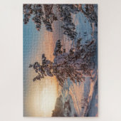 Zonnetijd voor de wintersneeuwkust van het zee legpuzzel (Verticaal)