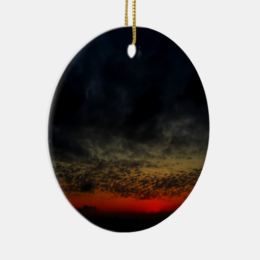 Zonnetijd voor het Storm Keramisch Ornament (Rechts)