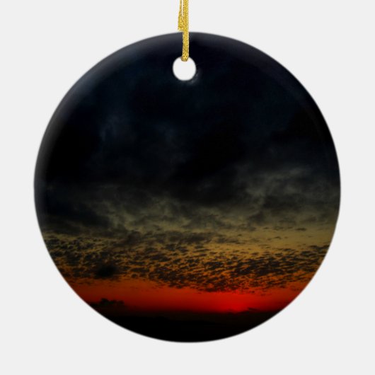 Zonnetijd voor het Storm Keramisch Ornament (Achterkant)