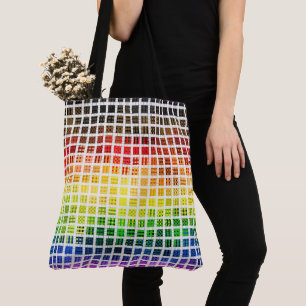 Zonnetje Boho Plaid Kleurrijke Homoseksuele Regenb Tote Bag