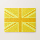 Zonnetje Geel Union Jack Britse Vlag Decoratie Legpuzzel (Horizontaal)