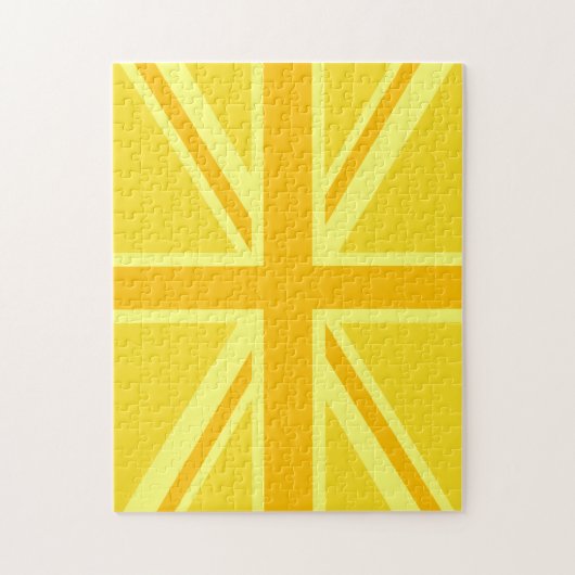 Zonnetje Geel Union Jack Britse Vlag Decoratie Legpuzzel (Verticaal)