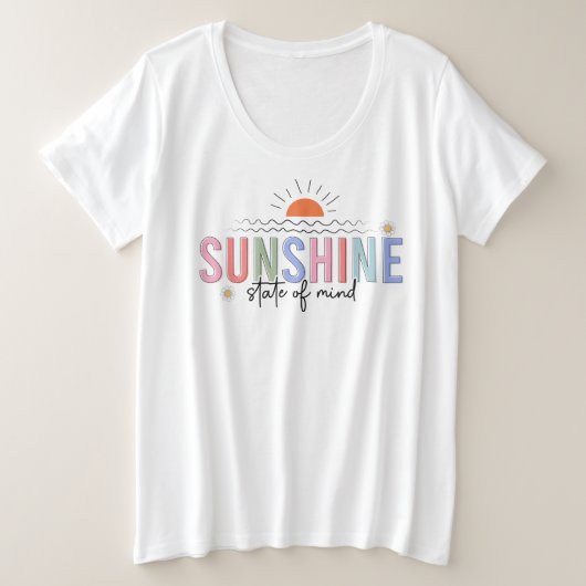 Zonnetoestand Grote Maat T-shirt (Design voorkant)