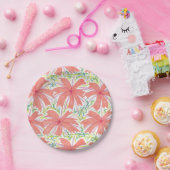 Zonnetropische Borden voor bloempapier Papieren Bordje (Feest)