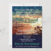 Zonneuitnodigingen van het land van de Halloween M Kaart (Achterkant)