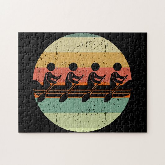 Zonneuniversiteit van Sweep Rowing Crew 4 Personte Legpuzzel (Horizontaal)