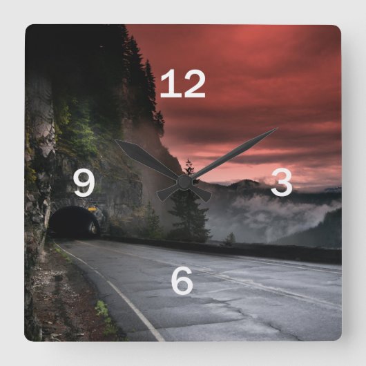 Zonneuruurklok Vierkante Klok (Voorkant)