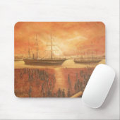 Zonneuur in het verleden muismat (Met muis)