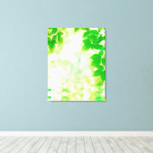 Zonneuwen door bladeren, close-up canvas afdruk (Insitu (Houten vloer))