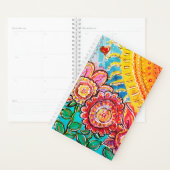 Zonneuwen en bloemen kleurrijke planner (Display)