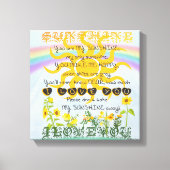 Zonneuwen en regenbogen canvas afdruk (Voorkant)