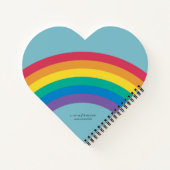 Zonneuwen en regenbogen Harten Notitieboek (Achterkant)