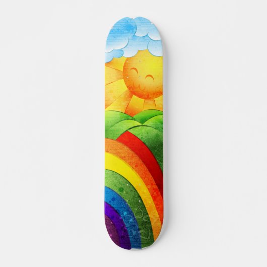 Zonneuwen en regenbogen skateboard (Voorkant)