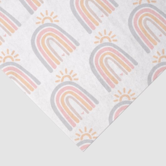 Zonneuwen en regenbogen tissuepapier (Detail)