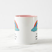 Zonneuwen en regenbogen tweekleurige koffiemok (Center)