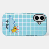 Zonneuwen en wolken op maat Case-Mate iPhone case (Achterkant (horizontaal))