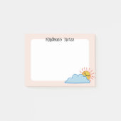 Zonneuwen en wolken op maat post-it® notes (Voorkant)