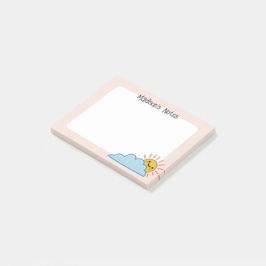 Zonneuwen en wolken op maat post-it® notes (Schuin)