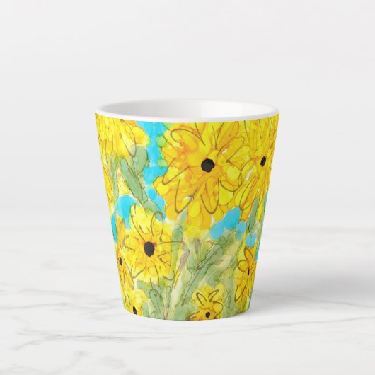 Zonneuwheid op mijn schouderklopbekertje latte mok (Voorkant)