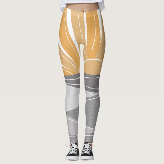 Zonneuwzonneschijn op de grijze schaduw leggings (Voorkant)