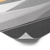 Zonneuwzonneschijn op de grijze schaduw poster (Hoek)