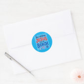 Zonnevakantie Ronde Sticker (Envelop)
