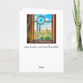 Zonnevanger in het raam met woestijnachtergrond kaart (Achterkant)