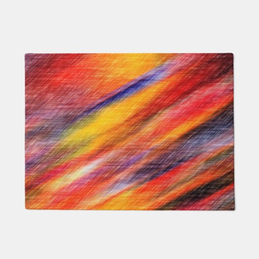 Zonnevaste Abstracte kleuren Deurmat (Voorkant)