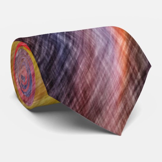 Zonnevaste Abstracte kleuren Stropdas (Opgerold)